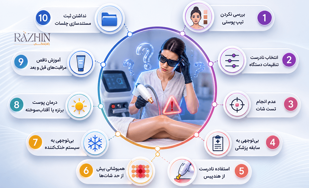 اشتباهات رایج اپراتورهای لیزر